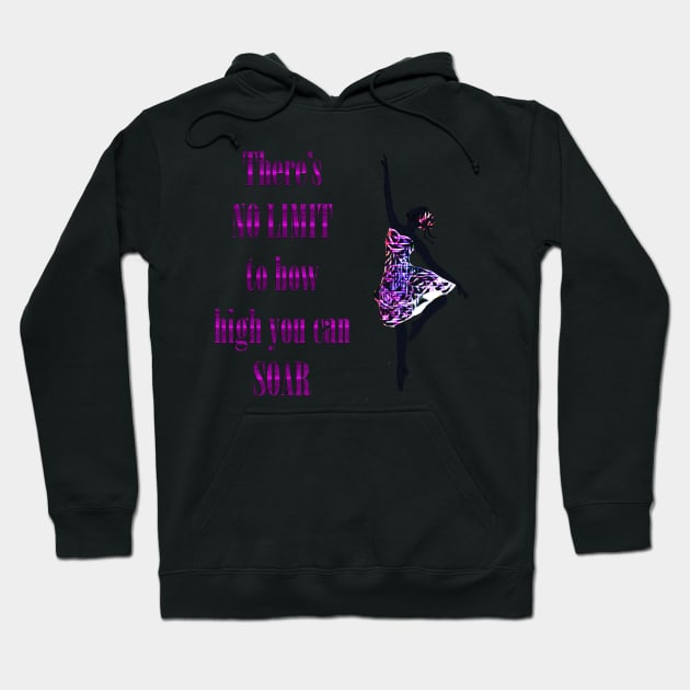 NO LIMIT to How High You Can Soar Hoodie by m2inspiration